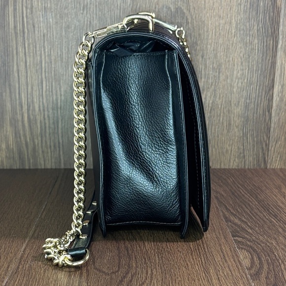 Rebecca Minkoff Black and Gold Crossbody Bag with Structured Design - Picture 3 of 16